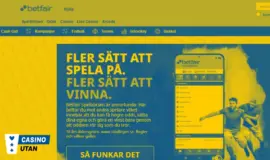 Skärmbild av svenska Betfair innan sajten stängdes 16 juli