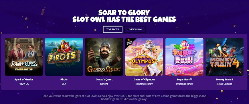 Populära slots på Slot Owl Casino