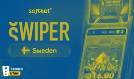 Swiper Casino lansering reklam från Soft2Bet med fokus på svensk licens