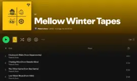 Spotify vy for Peter and Sons EP Mellow Winter Tapes med fyra låtar hämtade fran deras slots